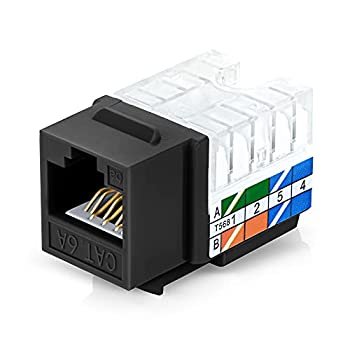 【中古】【輸入品・未使用】EMS RJ45 CAT6A キーストーンジャック - 110型 非シールド(UTP) モジュラーメスコネクター | 速度終端ツールと互換性 - easyJACK | CAT6A 50個パ