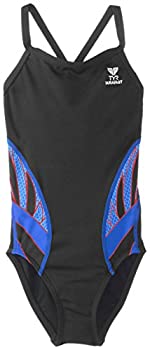 【中古】【輸入品・未使用】(22, Black/Blue/Red) - TYR SPORT Girl Phoenix Splice Diamondfit Swimsuit
