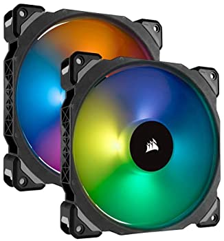 【中古】【インポート品・未当て嵌める】Corsair ML140 PRO RGB 2 Fan Pack with Lighting Node PRO マイコン入れもの気違い [140粍径 RGB積み上げる] FN1148 CO-9050078-WW