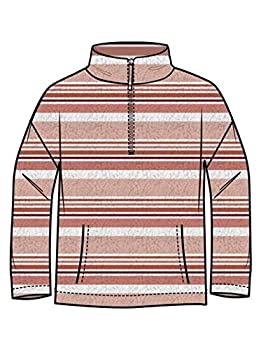 【中古】【輸入品・未使用】Roxy Womens Sherpa Half-Zip Fleece - Women - M - Pink Canyon Clay Stripe M