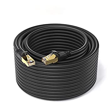 【中古】【インポート品・未当て嵌める】Cat8 インドア\u0026アウトドア UV抵抗性 雨合羽 イーサネットケーブル 身をもって埋設 (2000 MHZ) 遮蔽物
