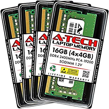 【中古】【輸入品・未使用】A-Tech RAM 16GB (4x4GB) DDR4 2400MHz SODIMM PC4-19200 (PC4-2400T) CL17 1.2V Non-ECC SO-DIMM 260ピン - ノートパソコン、ノートブック&AIO