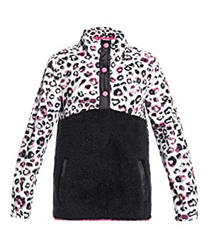 【中古】【輸入品・未使用】Roxy ガールズ アラバマ ハーフジップ プルオーバー, ブライトホワイト レオプス ガール, Medium
