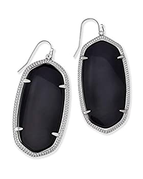 【中古】【輸入品・未使用】Kendra scott レディース ブラックガラス＆ロジウムメッキ内の署名ダニエル・イヤリング