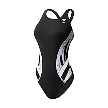 【中古】【輸入品・未使用】TYR Phoenix Splice Maxfit Swimsuit, Black/White, Size 28