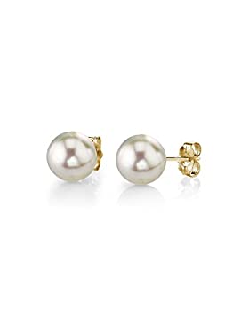 【中古】【輸入品・未使用】The Pearl Source レディーズ 赤ちゃんは丸い培養あこや真珠のボールスタッドイヤリングセットサイズの イエローゴールド 5.5-6.0mm｜スカイマーケットプラス 28,392円