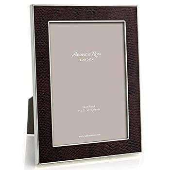 【中古】【輸入品・未使用】Addison Ross Coffee Faux Snakeエナメル画像フレーム 5x7