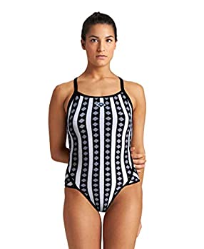 【中古】【輸入品・未使用】Arena Women's Mark Spitz Exclusive Super Fly Back One Piece Swimsuit, Allover Print - Black/Multi, 34