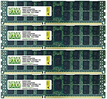【中古】【輸入品・未使用】NEMIX RAM 64GB 4X16GB DDR3 ECCメモリ Apple Mac Pro 2013用