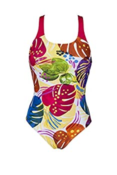 【中古】【輸入品・未使用】Arena Women's Swim Pro Back One Piece Swimsuit, Freak Rose Tropics, 26