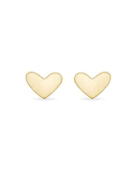 【中古】【輸入品・未使用】Kendra Scott Ari ハートスタッドピアス 18Kゴールドバーメイル ファインジュエリー レディース