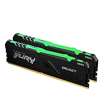 【中古】【輸入品・未使用】キングストン Kingston FURY デスクトップPC用メモリ DDR4 3000MT/秒 8GB×2枚 Kingston FURY Beast ビースト RGB CL15 KF430C15BBAK2/16 製品寿