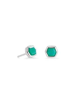 【中古】【輸入品・未使用】Kendra Scott Davie スタッドピアス スターリングシルバー製 ファインジュエリー レディース, スターリングシルバー 金属, クリソプレーズ｜スカイマーケットプラス