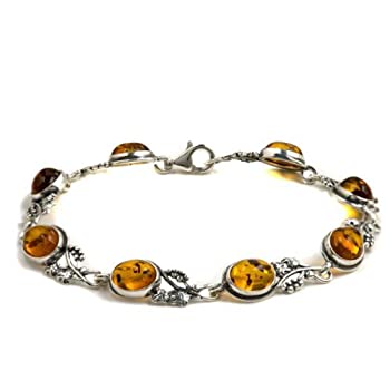 【中古】【輸入品・未使用】Honey AmberスターリングシルバーGrapevineブレスレット7.5