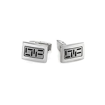 【中古】【インポート品・未当て嵌める】メンズ脂Cufflinks インチステンレス鋼スチール写真