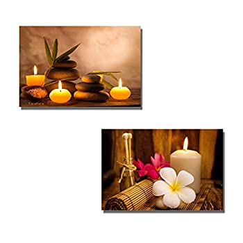 【中古】【輸入品・未使用】wall26???キャンバス印刷ウォールアート???Spa Still Life with Aromatic Candles and Frangipani |モダン壁装飾/ホームデコレーションス｜スカイマーケットプラス