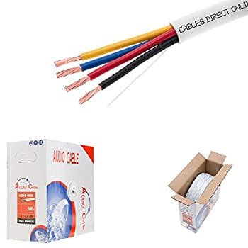 【中古】【輸入品・未使用】250ft 16AWG 4 Conductors (16/4) CL2 Rated Loud Speaker Cable Wire, Pull Box (for in-Wall Installation) (16AWG / 4 Conductors, 250ft)