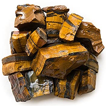 【中古】【輸入品・未使用】Hypnotic Gemsマテリアル: 3ポンドトップグレードGolden Tiger Eye Stonesから南アフリカ???RawバルクRough NaturalのクリスタルとRocks Cabb|スカイマーケットプラス