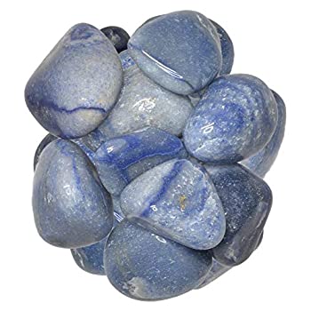 【中古】【輸入品・未使用】Hypnotic Gems 素材:5ポンド ブルークォーツ タンブルストーン - グレード 2 - XL - 平均1.5インチから2インチ - バルク 天然石 磨かれた宝石用｜スカイマーケットプラス