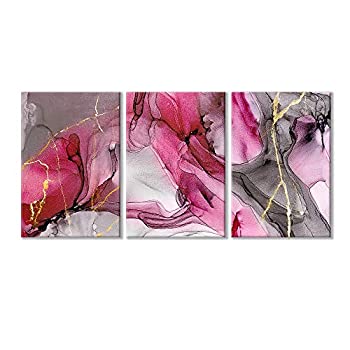 【中古】【輸入品・未使用】Wall26-3ピース キャンバスウォールアート 抽象アートワーク ローズインクペインティング ジクレー 絵画 壁 寝室 リビング 家の装飾 ホームアー｜スカイマーケットプラス 35,950円
