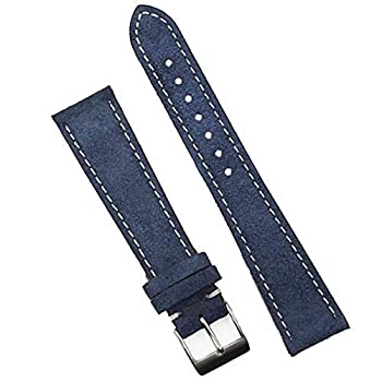 【中古】【輸入品・未使用】B & R Bands 腕時計バンド 20mm パシフィックブルー クラシック スエード Sサイズ