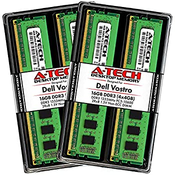 【中古】【インポート品・未当て嵌める】16?GB一揃いの道具(4?x 4?GB) for Dell Vostro 460。ECC DIMM ddr3?pc3???10600?1333?MHz ランダムアクセス記憶装置記憶装置。A - Techブランド名完全無欠。