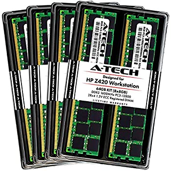 【中古】【インポート品・未当て嵌める】A-Tech 64GB ECC レジスタードメモリキット HP Z420 ワークステーション用 (8 x 8GB) ECC RDIMM DDR3 パソコン3-12800 1600MHz 240いの一番 DIMM 2Rx4 1.5V