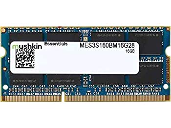【中古】【輸入品・未使用】Mushkin Enhanced Essentials 16GB 204ピン DDR3 SO-DIMM DDR3L 1600 (PC3L 12800) ノートパソコン メモリー モデル MES3S160BM16G28