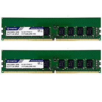 【中古】【インポート品・未当て嵌める】Timetec Hynix 集積回路 32GB 一揃いの道具 (2x16GB) DDR4 2400MHz マイコン4-19200 緩衝装置なし ECC 1.2V CL17 2Rx8 デュアル序列付ける 288いの一番 UDIMM サーヴァーおぼえ書き