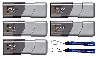【中古】【インポート品・未当て嵌める】PNY 256GB USB 3.0 閃光電球運転 エリート ターボ 差し押さえ 3 (5個容器に並べる) バンドル (2) Everything But Stromboli 幽客yd (P-F