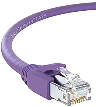 【中古】【輸入品・未使用】InstallerParts イーサネットケーブル CAT8ケーブル (5本パック) 50フィート パープル プロフェッショナルシリーズ 40ギガビット/秒ネットワーク｜スカイマーケットプラス