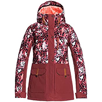 【中古】【インポート品・未当て嵌める】Roxy Andie Parka Jacket Oxblood Red Leopold SM (US 3-5)