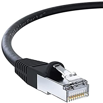【中古】【輸入品・未使用】InstallerParts (インストーラーパーツ) イーサネットケーブル CAT6ケーブル シールド付き (SSTP/SFTP) ブーツ付き 10フィート ブラック プロフ