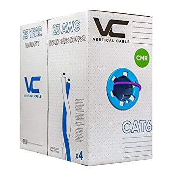 【中古】【輸入品・未使用】Vertical Cable Cat6, 550 MHz, UTP, 23AWG, Solid Bare Copper, 1000ft, Purple, Bulk Ethernet Cable - 060 Series