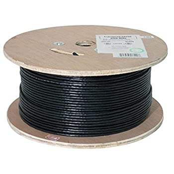 【中古】【インポート品・未当て嵌める】Vertical Cable Cat5e, 350 Mhz, UTP, UV Jacket, Outdoor, CMX, 1000フィート, Black, Bulk Ethernet Cable, Wooden Spool