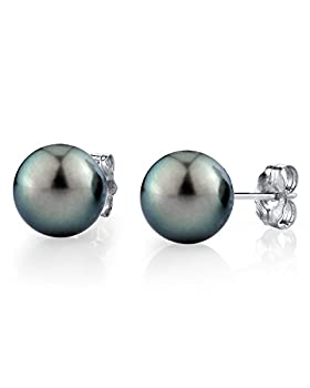 【中古】【輸入品・未使用】The Pearl Source レディーズ タヒチ南洋養殖真珠のスタッドのイヤリング 白金 9.0mm|スカイマーケットプラス