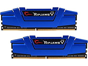【中古】【輸入品・未使用】F4-2666C15D-16GVB [Ripjaws V 16GB (8GBx2) DDR4 2666Mhz (PC4-21300) CL15-15-15-35 1.20V Blue]｜スカイマーケットプラス