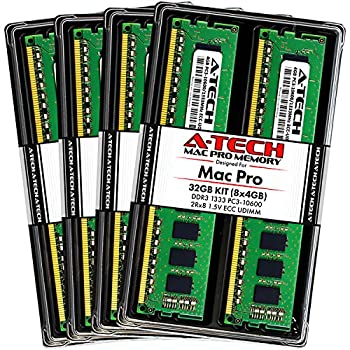 【中古】【インポート品・未当てはめる】A-Tech 32GB 一揃いの道具 (8x4GB) ECC UDIMM 記憶装置 Mac Pro Mid 2010 \u0026 Mid 2012 (MacPro5,1) | DDR3 1333MHz ECC アンバッファード DIMM マイコン3-10600