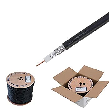 【中古】【輸入品・未使用】RG6 1000フィート デュアルシールド同軸ケーブル 18AWG 銅被覆スチール導体 フォームPEコア 60%アルミニウム編組 PVCジャケット リールボックス