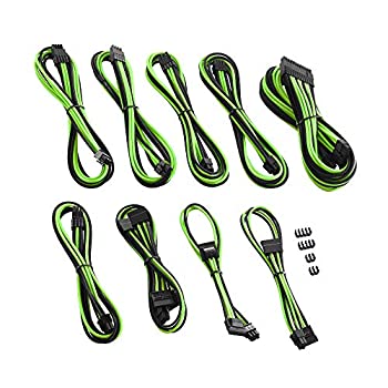 【中古】【インポート品・未当て嵌める】CableMod PRO ModMesh有線テレビ取りひろげる一揃いの道具 黒いこと/ライトグリーン
