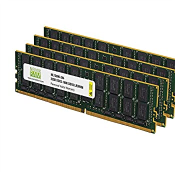 【中古】【インポート品・未当て嵌める】128GB (4x32GB) DDR3-1600MHz マイコン3-12800 ECC LRDIMM 4Rx4 1.5V Load Reduced Memory for Server/Workstation