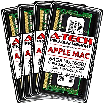 【中古】【輸入品・未使用】A-Tech 64GB (4x16GB) RAM Apple iMac 2017 27インチ Retina 5K | DDR4 2400MHz SODIMM PC4-19200 2Rx8 1.2V 260-Pin SO-DIMM メモリアップグレ