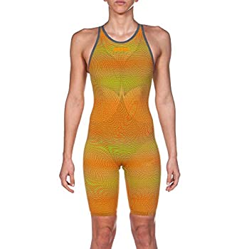【中古】【インポート品・未当てはめる】Arena Powerskin Carbon Air? Women\u0027s Open Back Racing Swimsuit, Lime/Orange, 30