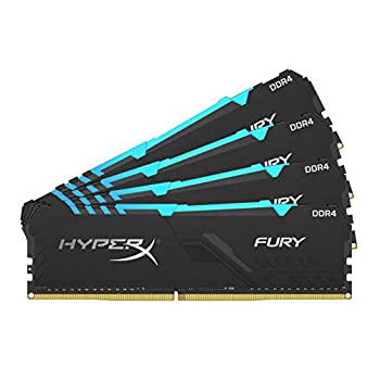 【中古】【インポート品・未当て嵌める】キングストン Kingston 事務机とっ始めパソコン用記憶装置 DDR4 2666MHz 8GBx4 HyperX FURY RGB CL16 HX426C16FB3AK4/32 RGB LED
