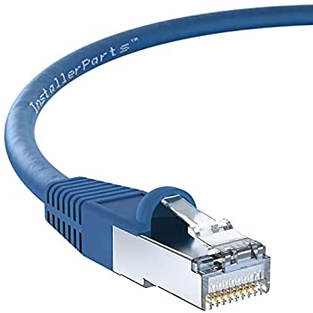 【中古】【インポート品・未当て嵌める】InstallerParts (インストーラーパーツ) イーサネットケーブル CAT6有線テレビ 遮蔽物付き添い人 (SSTP/SFTP) ブーツ付き添い人 6フート 青碧 プロフェッ