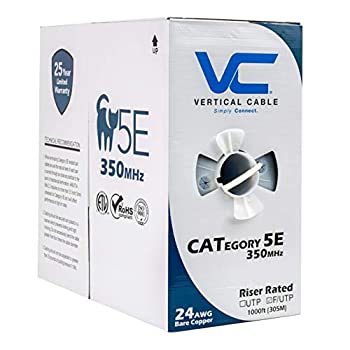 【中古】【輸入品・未使用】Vertical Cable Cat5e, 350 MHz, Shielded, 24AWG, Solid Bare Copper, 1000ft, White, Bulk Ethernet Cable｜スカイマーケットプラス