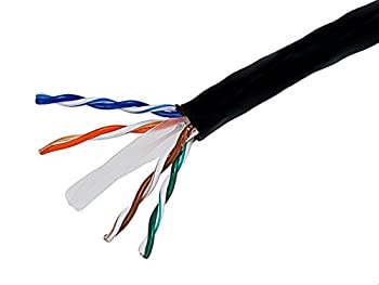 【中古】【インポート品・未当て嵌める】Monoprice 約305m (1000フート) 24AWG Cat6 550MHz UTP より線、インウォール定格 (コマーシャル)、バルク イーサネット 素っぽんぽん 銅線 有線テレビ - ブラジャー