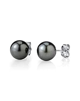 【中古】【輸入品・未使用】The Pearl Source レディーズ タヒチ南洋養殖真珠のスタッドのイヤリング 白金