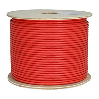 【中古】【輸入品・未使用】Vertical Cable CAT6A 10G, Shielded, 23AWG, Solid Bare Copper, PVC, 1000ft, Red, Bulk Ethernet Cable