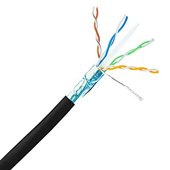 【中古】【輸入品・未使用】ケーブル卸売10?x 8???522?NH 1000?ft。一括シールドcat6ソリッドスプールEthernetケーブル???ブラック